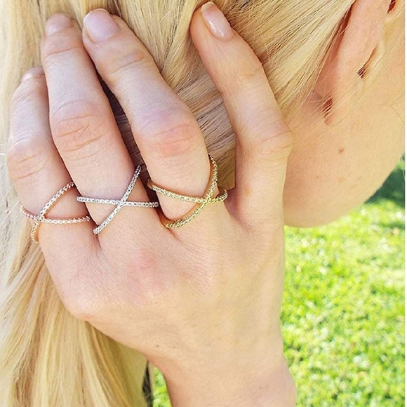 X criss cross ring Swarovski - Picture 5 of 7